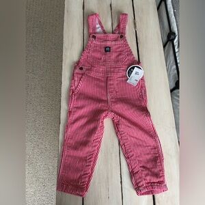 OshKosh B'gosh Red and White Striped Overalls